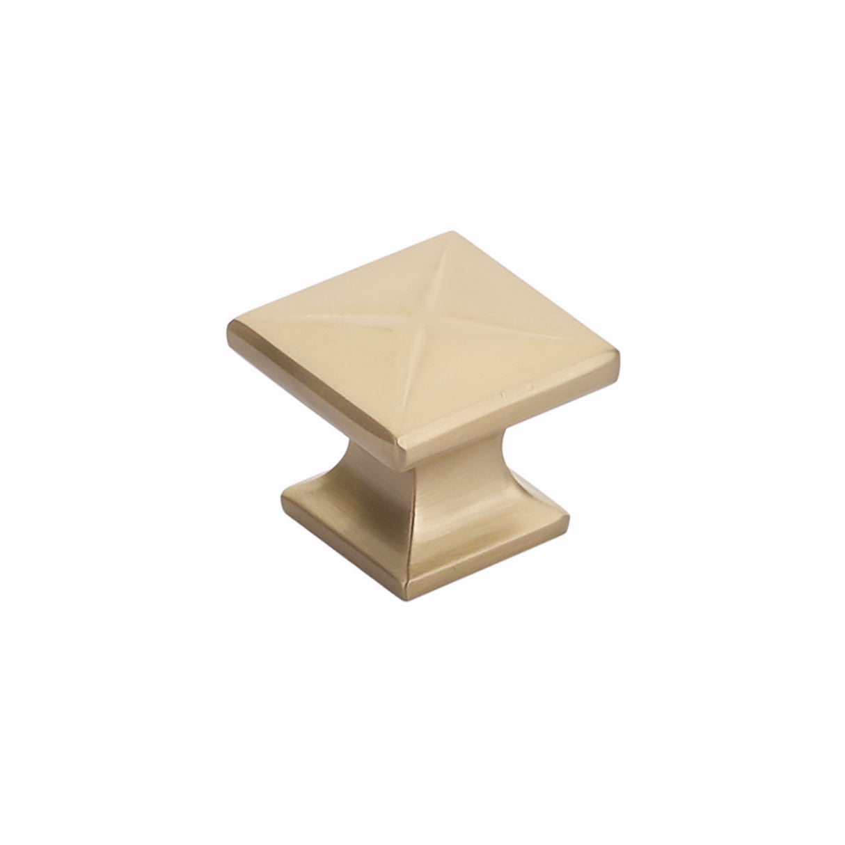 Schaub 215-SSB 1-3/8" Northport Square Cabinet Knob Signature Satin Brass Finish
