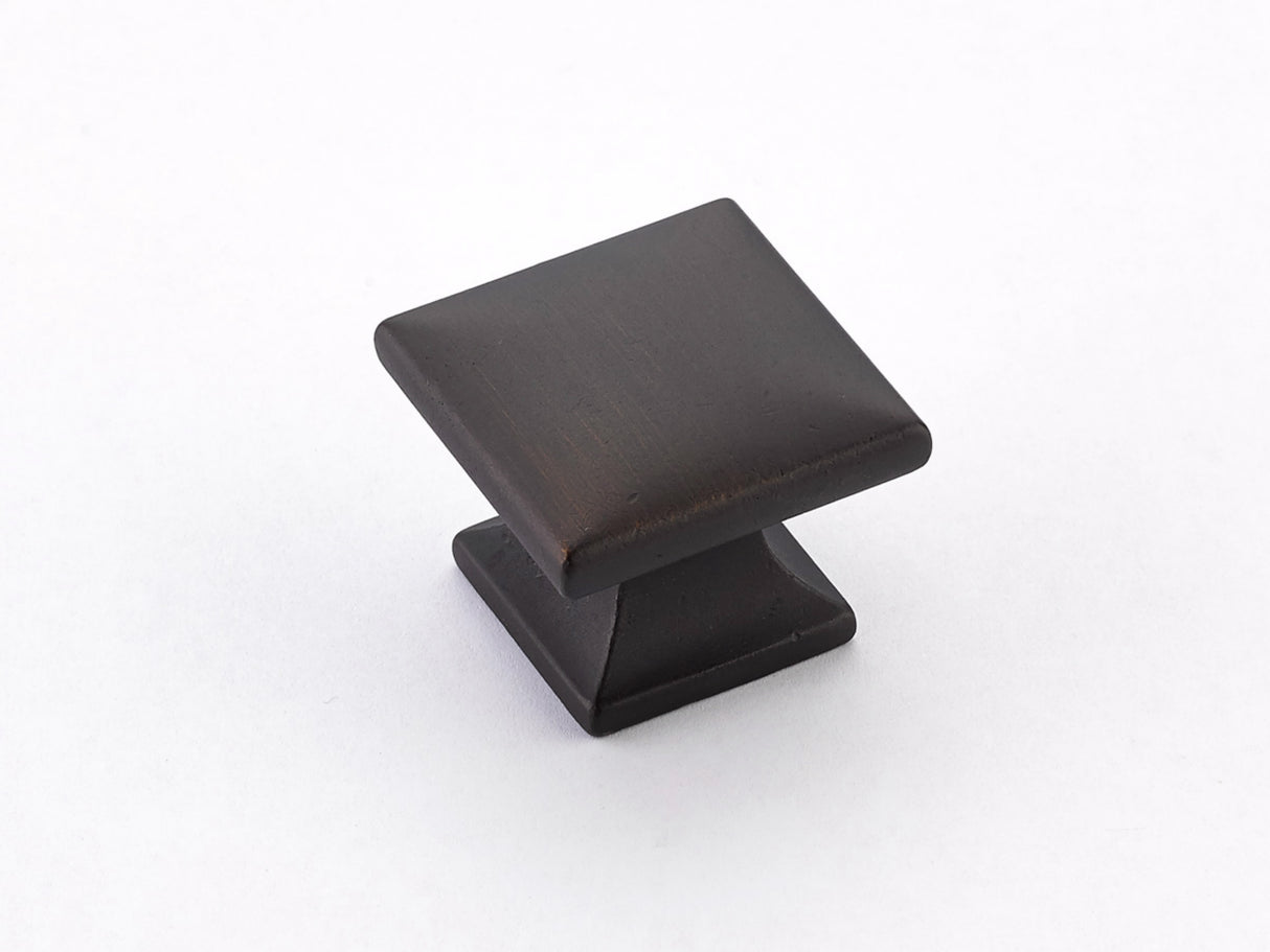 Schaub 219-ABZ 1-3/8" Northport Square Cabinet Knob Ancient Bronze Finish