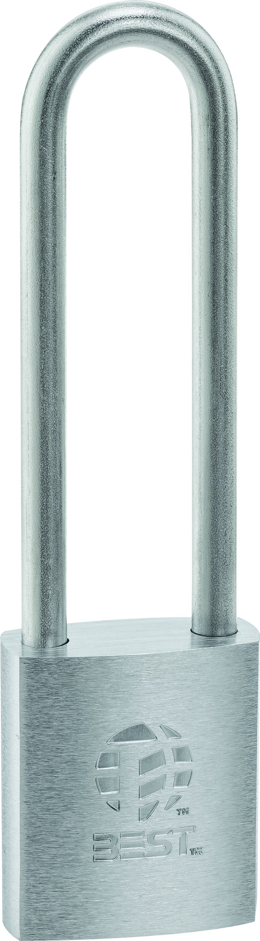 Best 21B782L 5/16" Brass Padlock 7 Pin 4" Shackle Non Key Retained