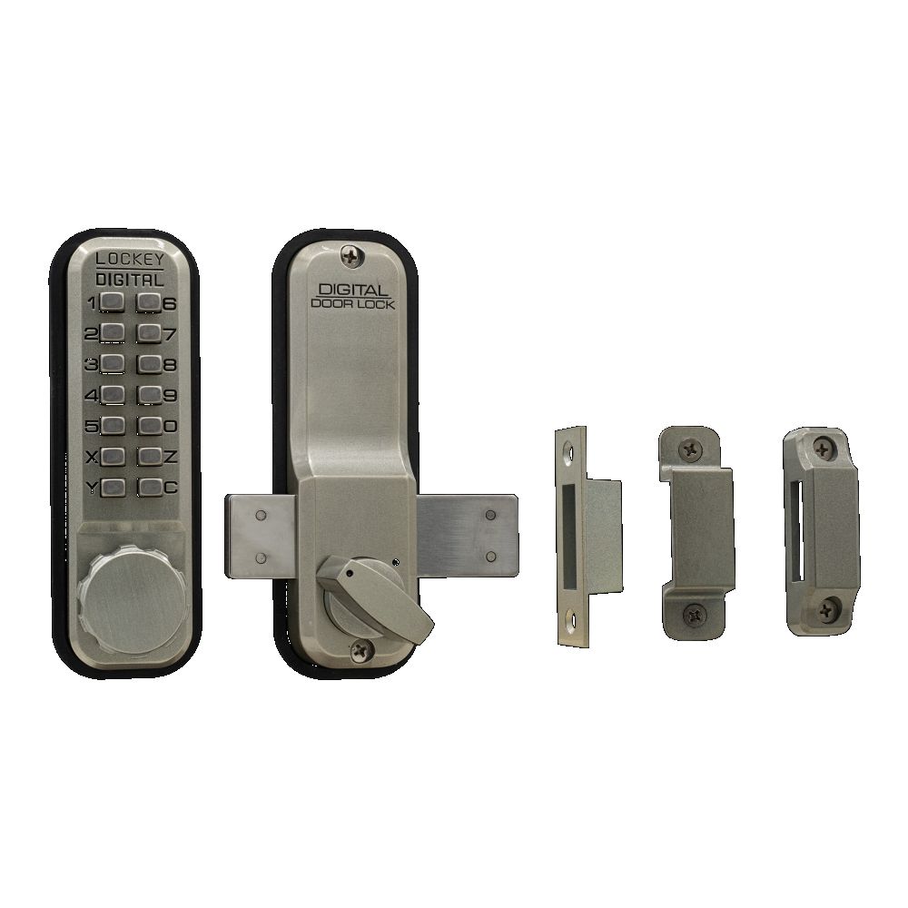 Lockey 2200SN Mechanical Keyless Surface Mount Deadbolt Satin Nickel Finish