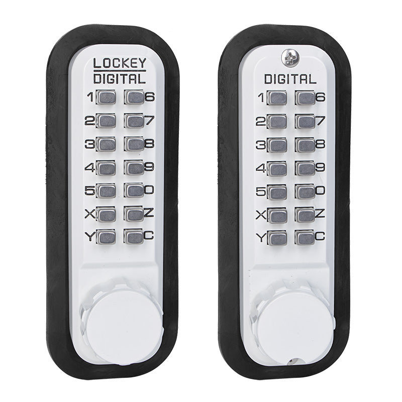 Lockey 2210WHDC Mechanical Keyless Deadbolt with Double Combination White Finish