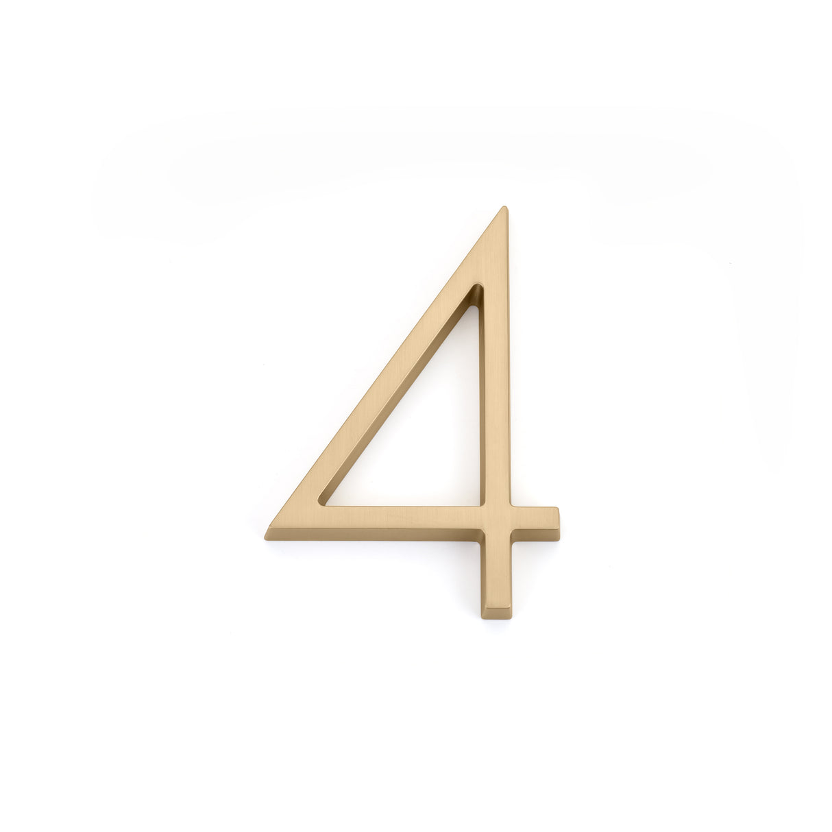 Emtek 2834US4 7" Modern # 4 House Number Satin Brass Finish