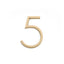 Emtek 2835US4 7" Modern # 5 House Number Satin Brass Finish