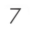 Emtek 2837US19 7" Modern # 7 House Number Flat Black Finish