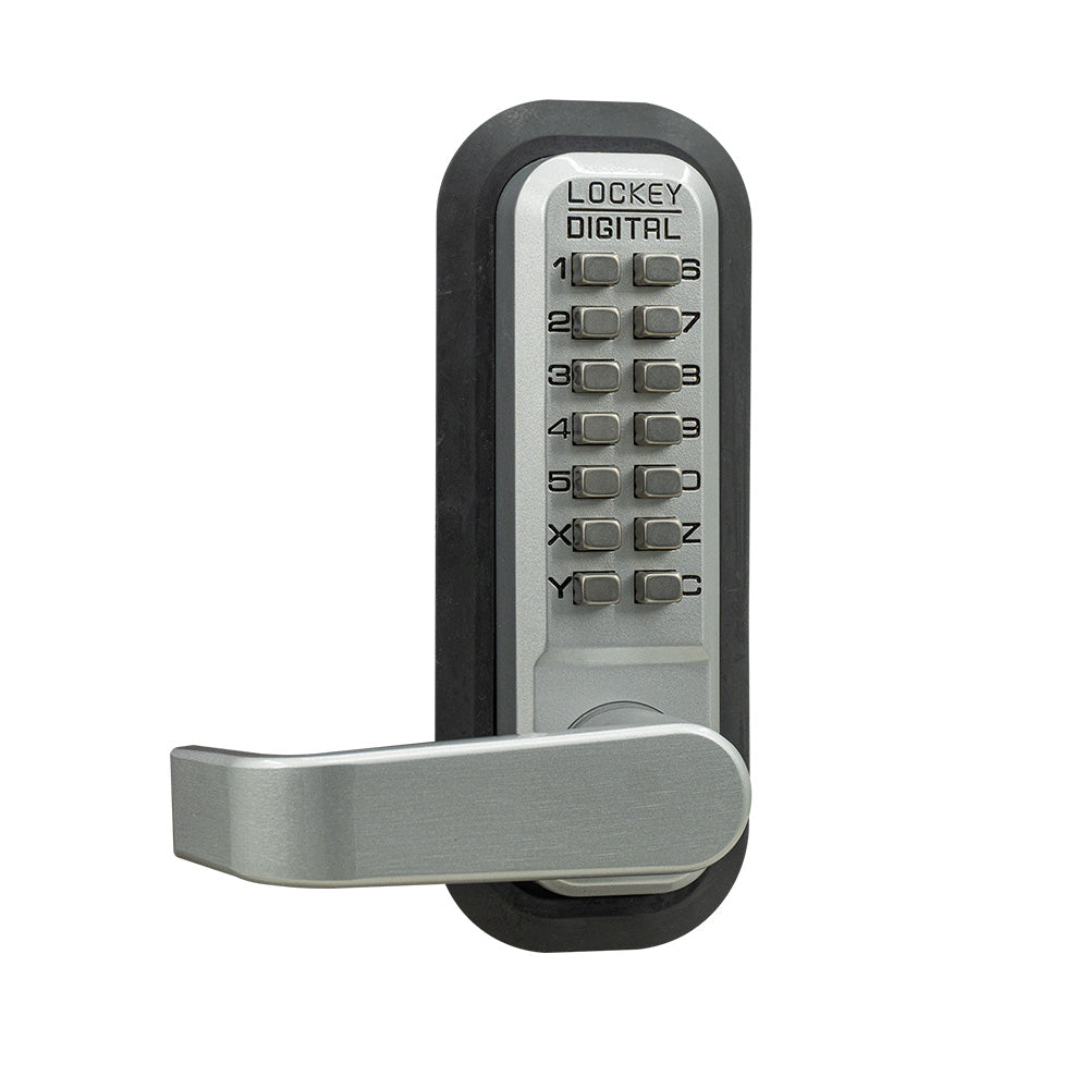Lockey 285PSCMG Mechanical Keyless Panic Trim with Lever Satin Chrome Marine Grade Finish