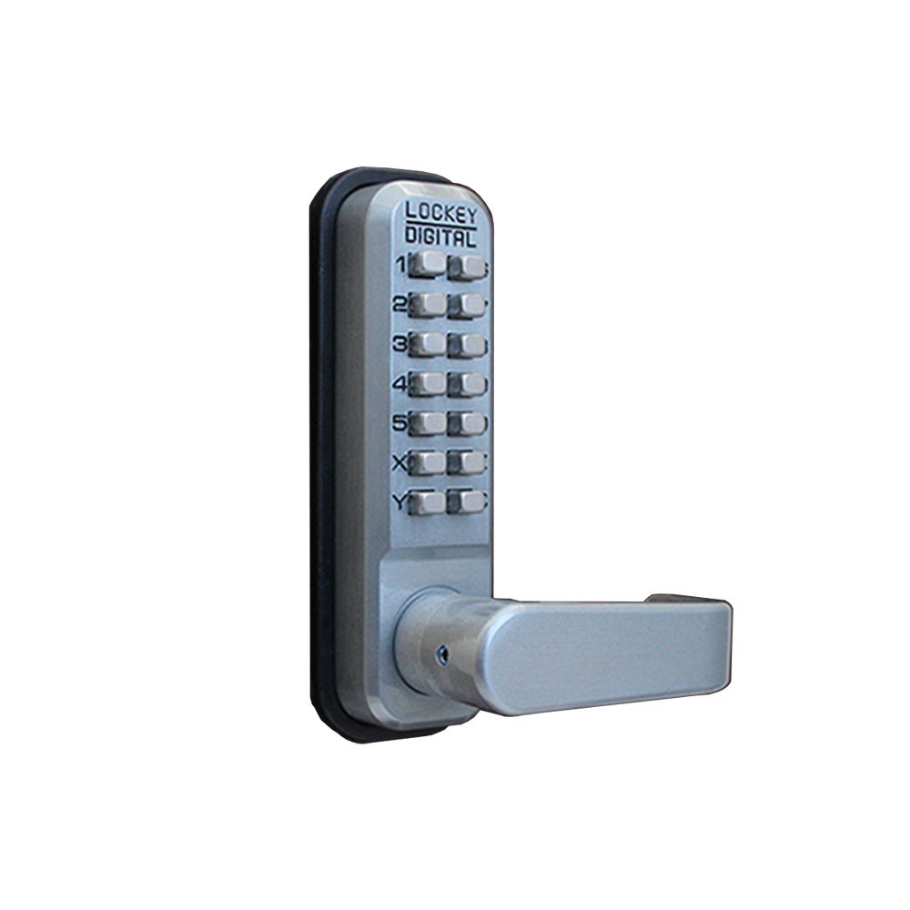 Lockey 285PSN Mechanical Keyless Panic Trim with Lever Satin Nickel Finish
