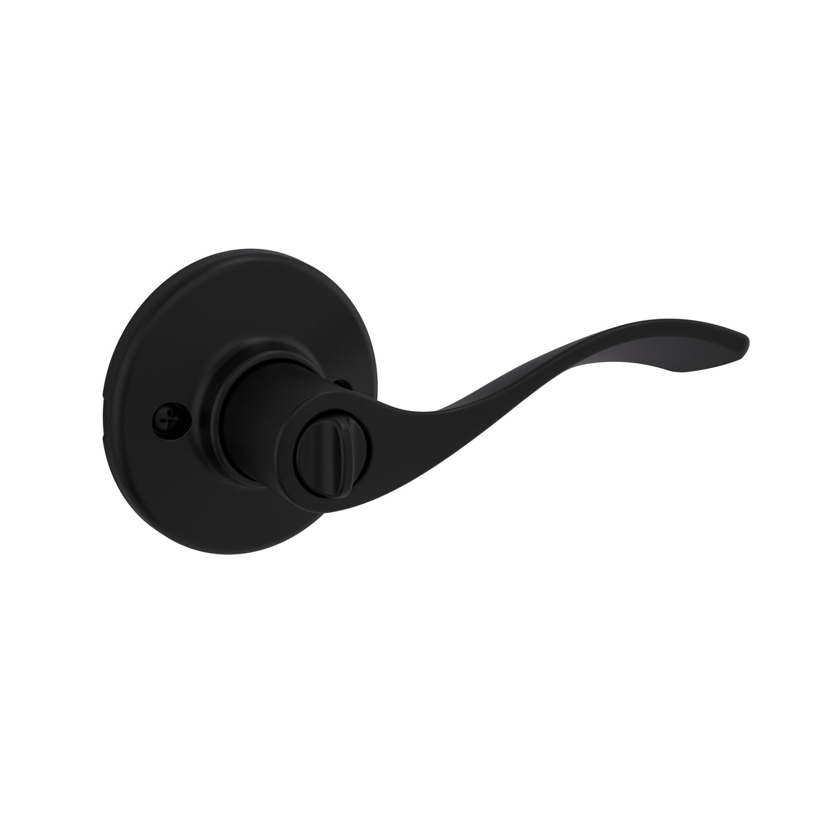 Kwikset 300BL-514 Balboa Lever Privacy Door Lock with 6AL Latch and RCS Strike Matte Black Finish