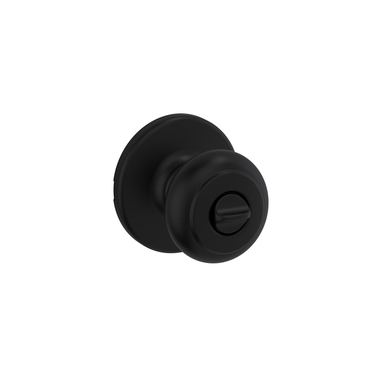 Kwikset 300CV-514 Cove Knob Privacy Door Lock with 6AL Latch and RCS Strike Iron Black Finish
