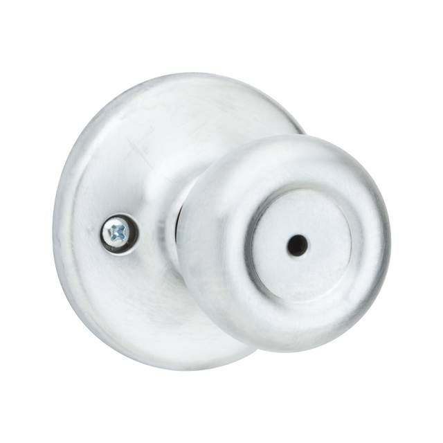 Kwikset 300T-26D Tylo Knob Privacy Door Lock with 6AL Latch and RCS Strike Satin Chrome Finish