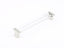 Schaub 317-15-CL 6-5/16" Center to Center Positano Clear Cabinet Pull Satin Nickel Finish