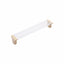 Schaub 317-SSB-CL 6-5/16" Center to Center Positano Clear Cabinet Pull Signature Satin Brass Finish