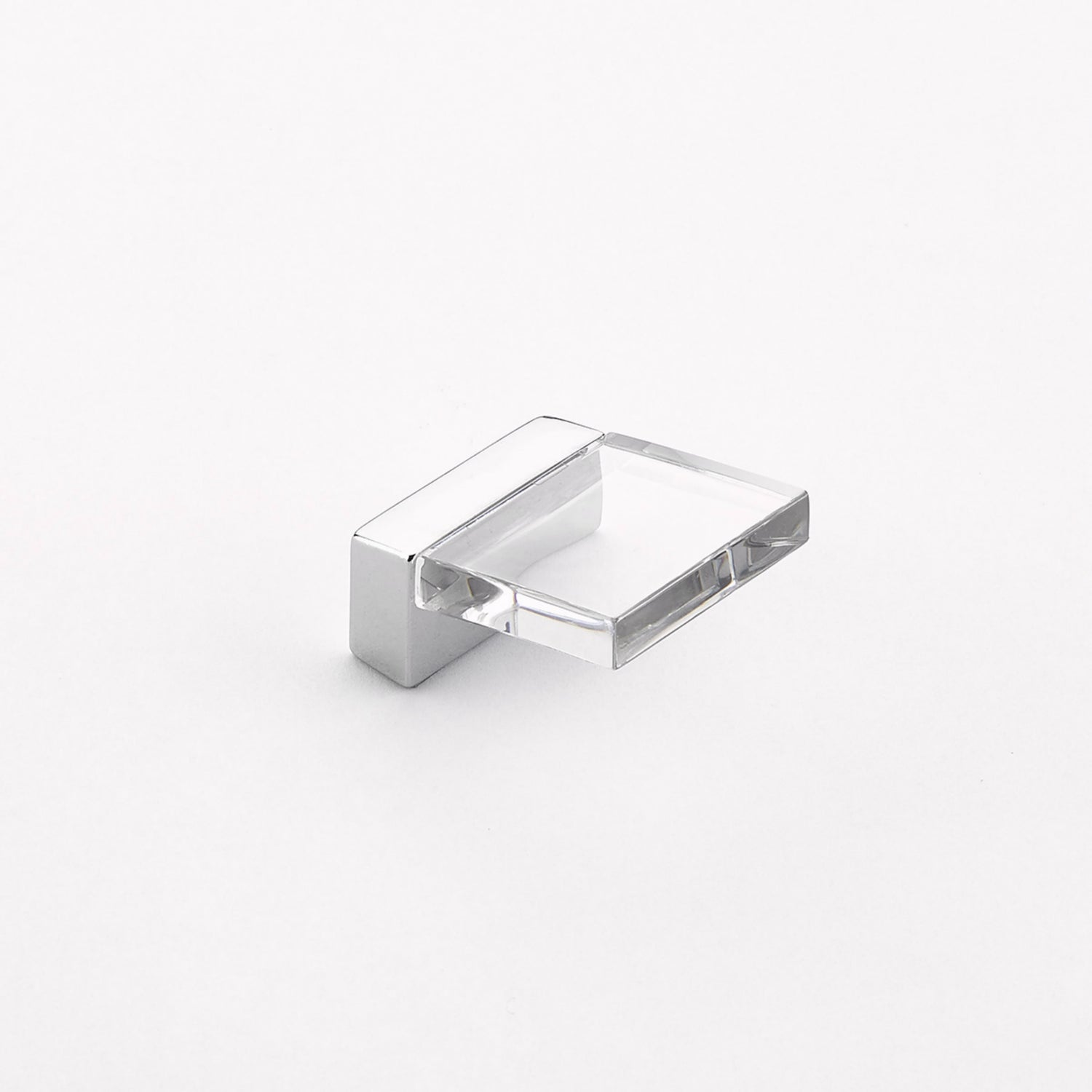 Schaub 319-26-SM 5/8" Center to Center Positano Smoke Cabinet Finger Pull Polished Chrome Finish