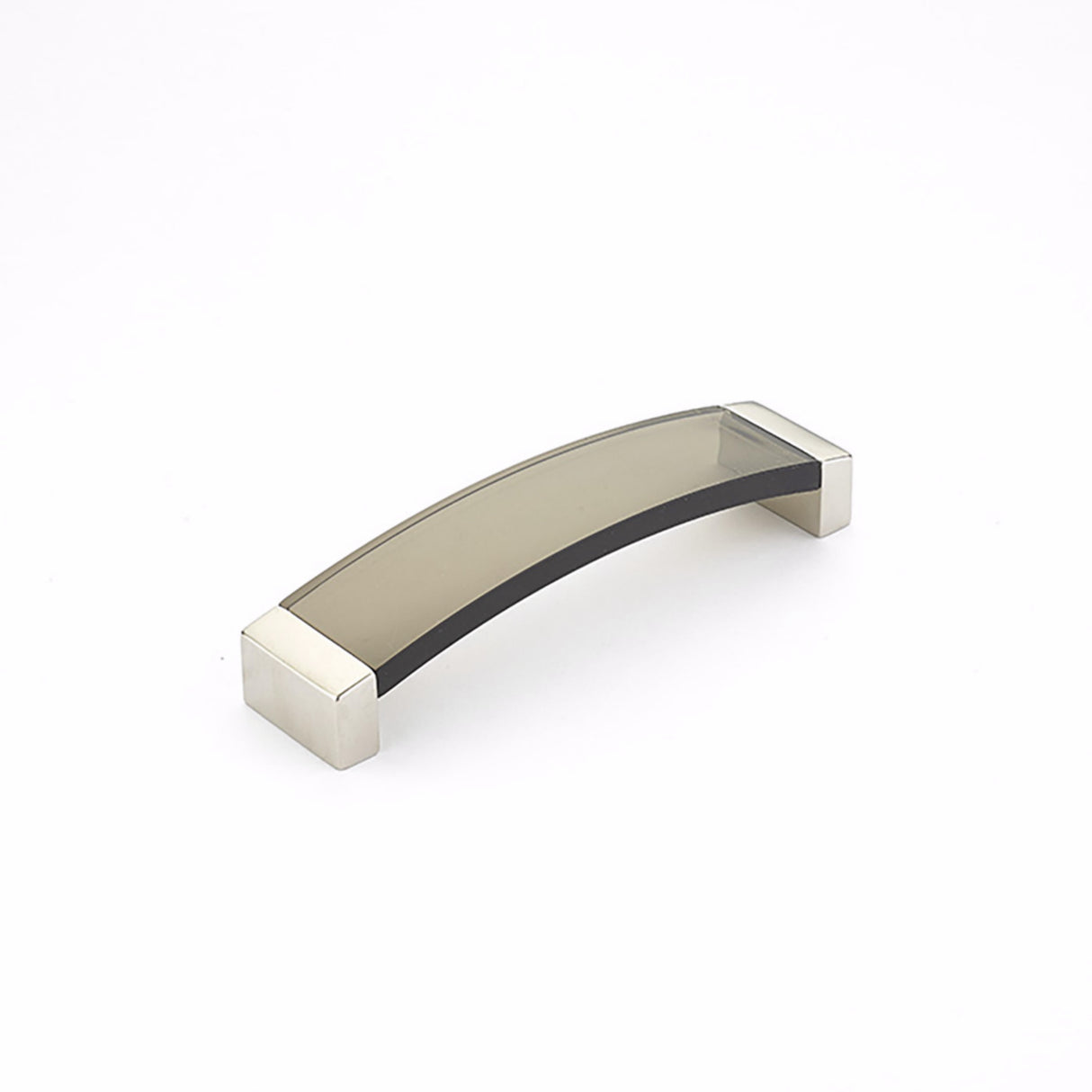 Schaub 320-15-SM 5-1/16" Center to Center Positano Arch Smoke Cabinet Pull Satin Nickel Finish