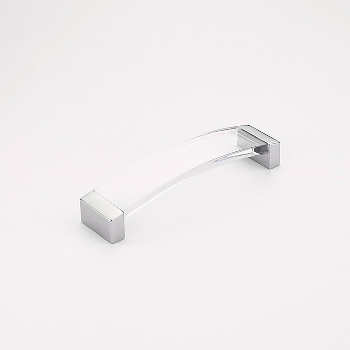 Schaub 320-26-CL 5-1/16" Center to Center Positano Arch Clear Cabinet Pull Polished Chrome Finish