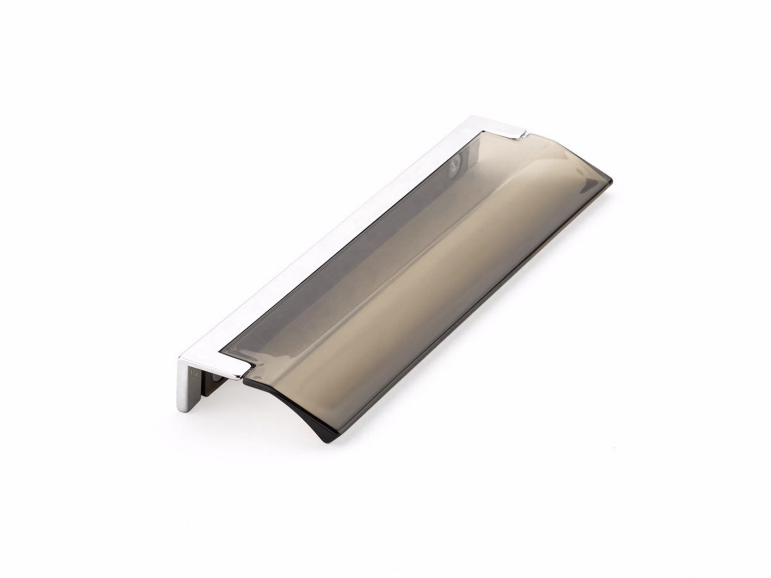 Schaub 324-26-SM 5-1/16" Center to Center Positano Arch Smoke Cabinet Edge Pull Polished Chrome Finish