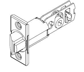 Kwikset 3277-3 2-3/8" Square Deadlatch Bright Brass Finish