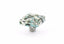 Schaub 34-GBP 1-1/2" Square Glass Ice Cabinet Knob Green Blue Pebbles Finish