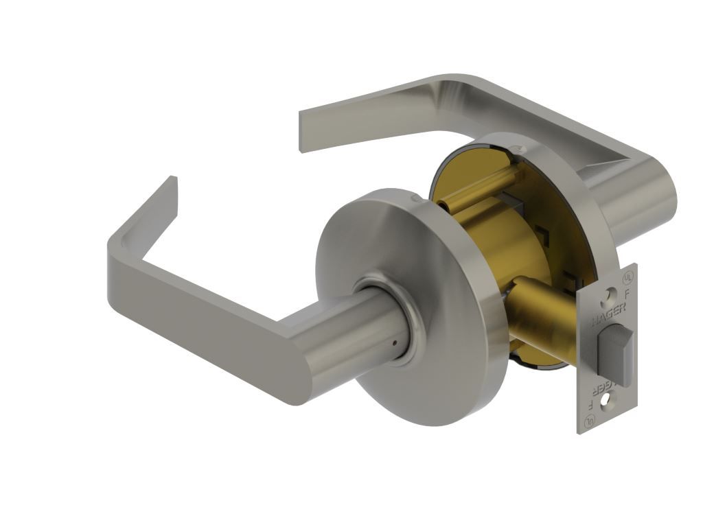 Hager 3510WTN26D Withnell Lever Passage Cylindrical Lock Satin Chrome Finish