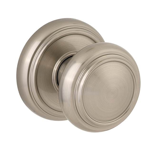 Baldwin Prestige 352ATKRDB15 Passage Alcott Knob with Round Rose with 6AL Latch and RCS Strike Satin Nickel Finish