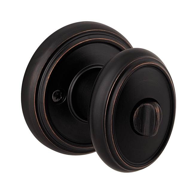 Baldwin Prestige 353CYKRDB11P Privacy Carnaby Knob with Round Rose with 6AL Latch and RCS Strike Venetian Bronze Finish