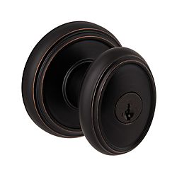 Baldwin Prestige 354CYKRDB11PS Entry Carnaby Knob with Round Rose with 6AL Latch; RCS Strike; and Smart Key Venetian Bronze Finish