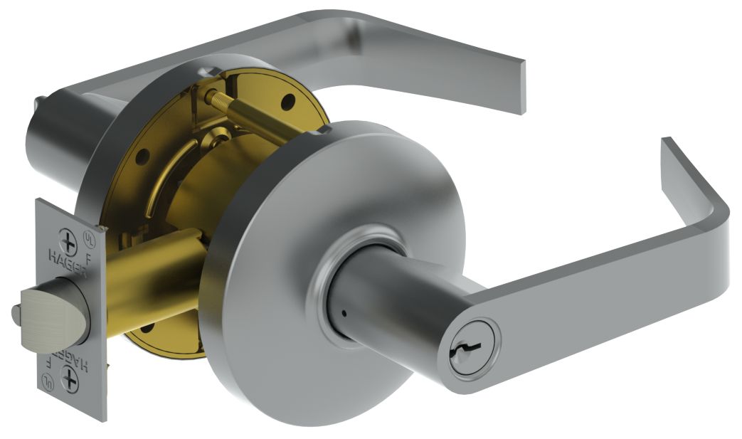 Hager 3553WTN26D Withnell Lever Entry Cylindrical Lock Satin Chrome Finish