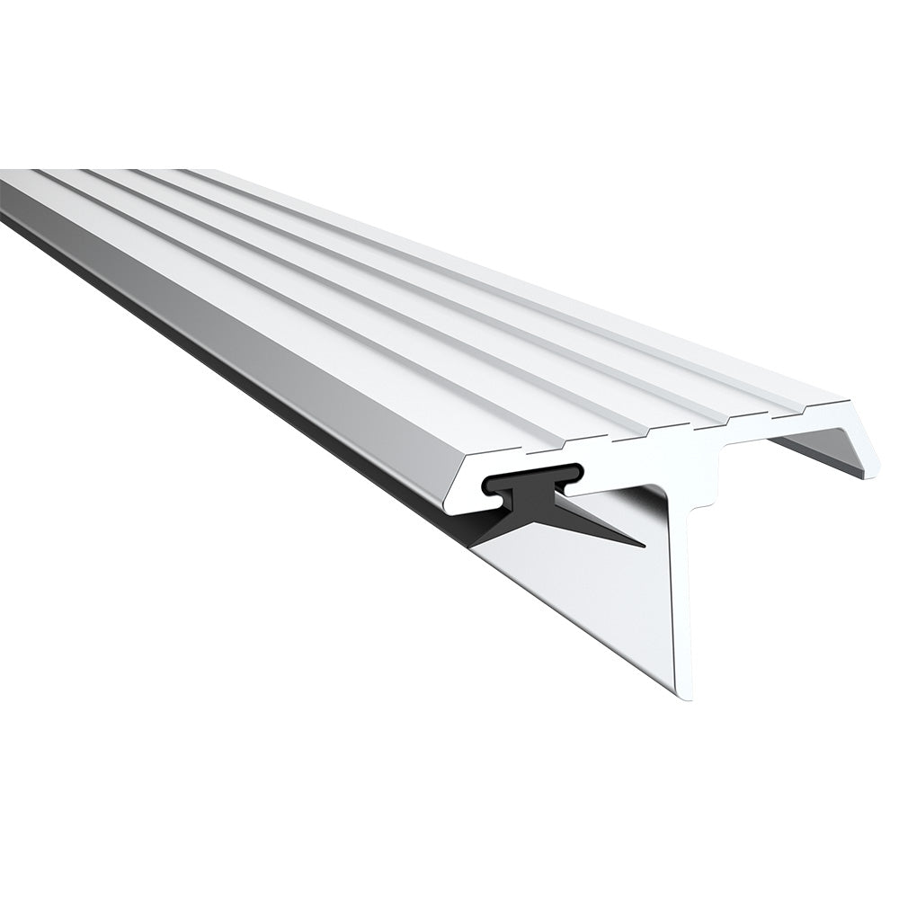 Pemko 355CV84 84" (7') T Overlapping Astragal with Vinyl Clear Aluminum Finish