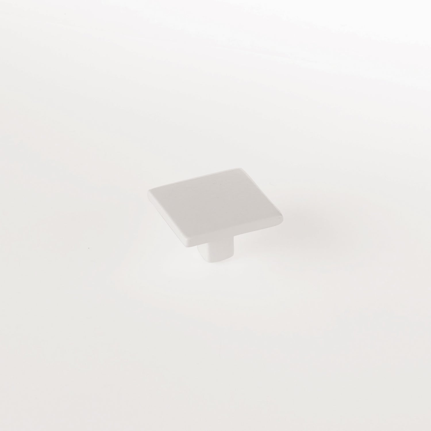 Schaub 360-MW Armadio 1-3/8" Square Cabinet Knob Matte White Finish