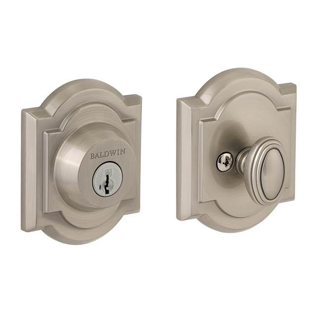 Baldwin Prestige 380ARB15S Arch Single Cylinder Deadbolt with Smart Key Satin Nickel Finish