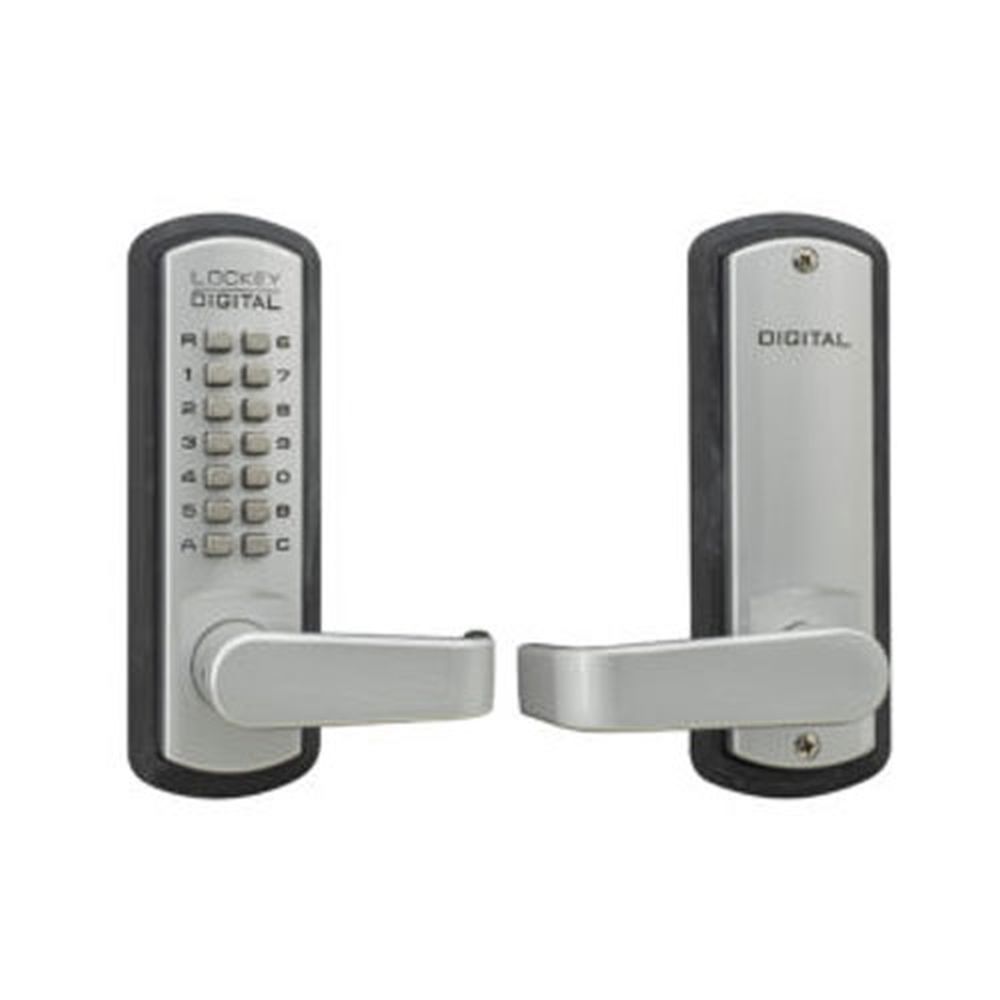 Lockey 3835SCMG Mechanical Keyless Lever Lock with Passage Function and Single Combination Satin Chrome Marine Grade Finish