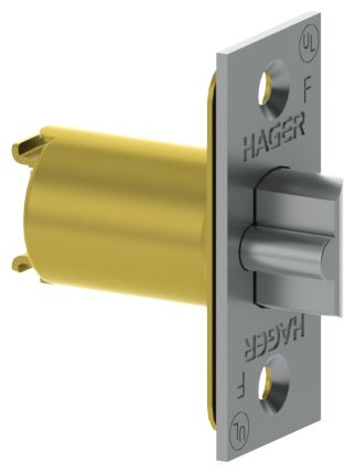 Hager 395026D 2-3/8" Square Corner Dead Latch for 3500 Series Satin Chrome Finish