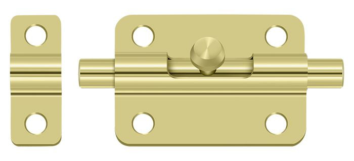 Deltana 3BBU3 3" Barrel Bolt; Bright Brass Finish