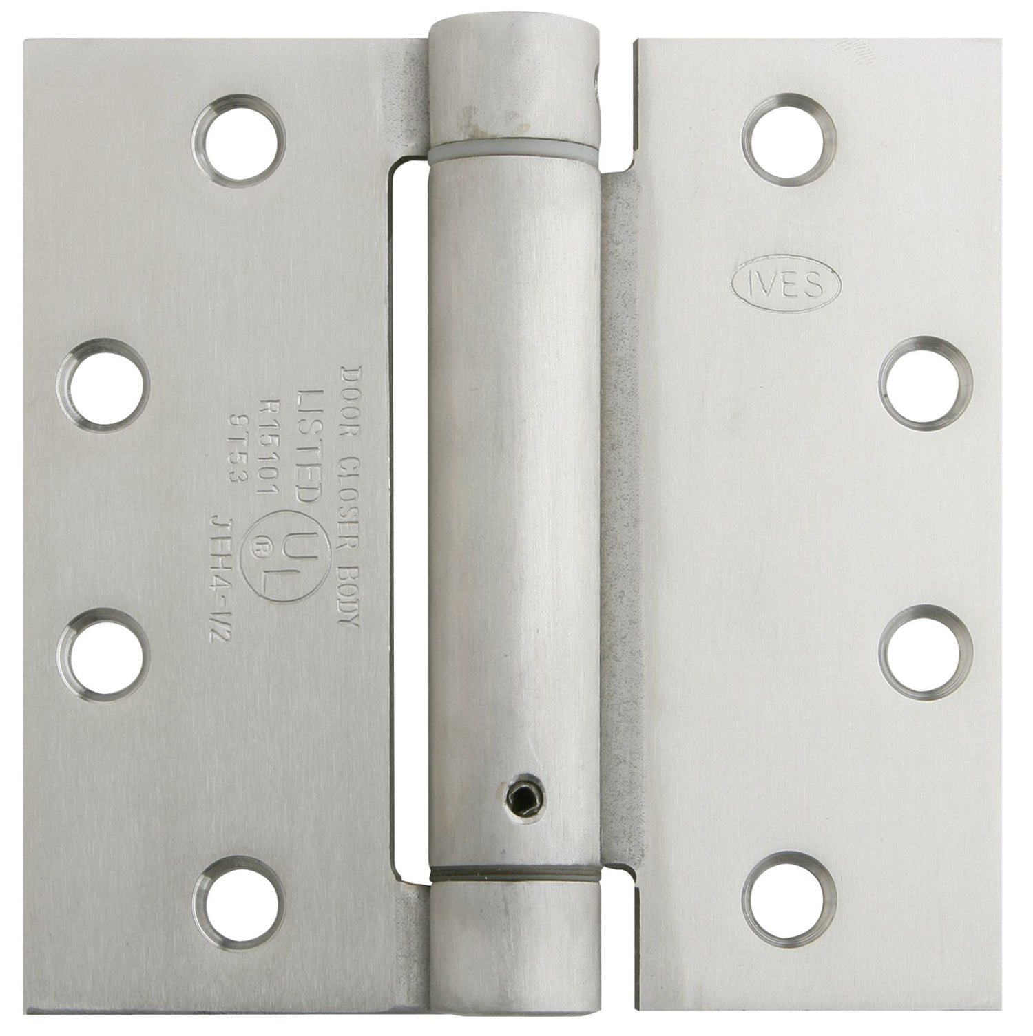 Ives Commercial 3SP1412652 4-1/2" x 4-1/2" Standard Weight Spring Hinge Satin Chrome Finish