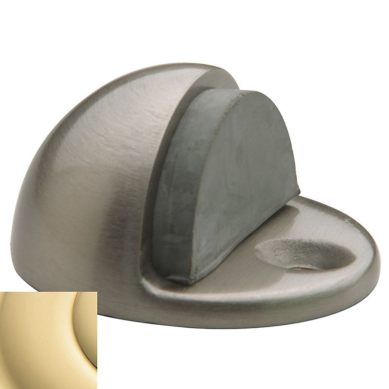 Baldwin 4000031 1" Dome Floor Bumper Unlacquered Brass Finish
