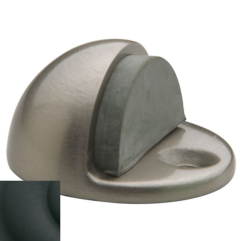 Baldwin 4000190 1" Dome Floor Bumper Satin Black Finish