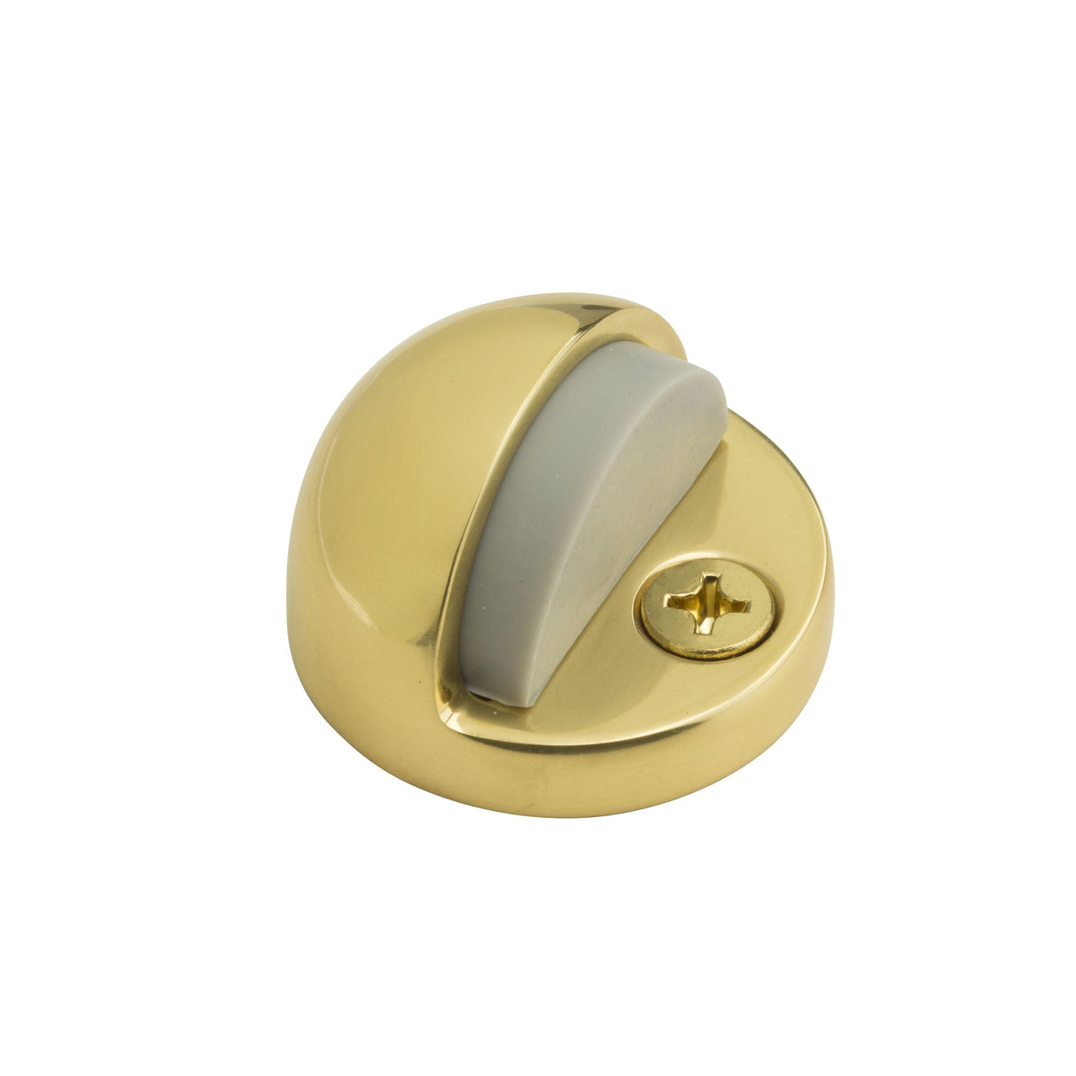 Baldwin 4005030 1-1/4" Dome Floor Bumper Bright Brass Finish - Baldwin Quickship Item *