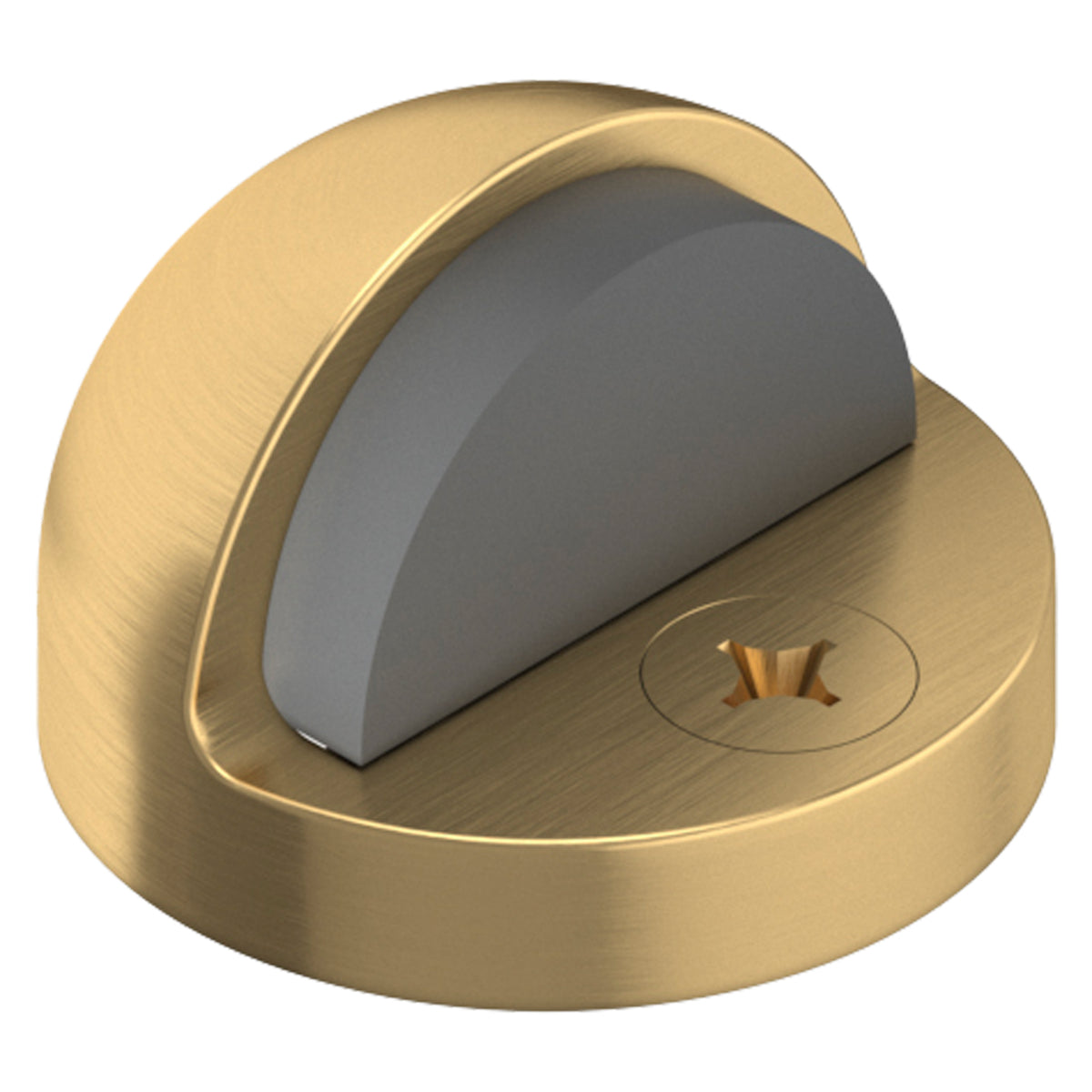 Baldwin 4005044 1-1/4" Dome Floor Bumper Lifetime Satin Brass Finish - Baldwin Quickship Item *