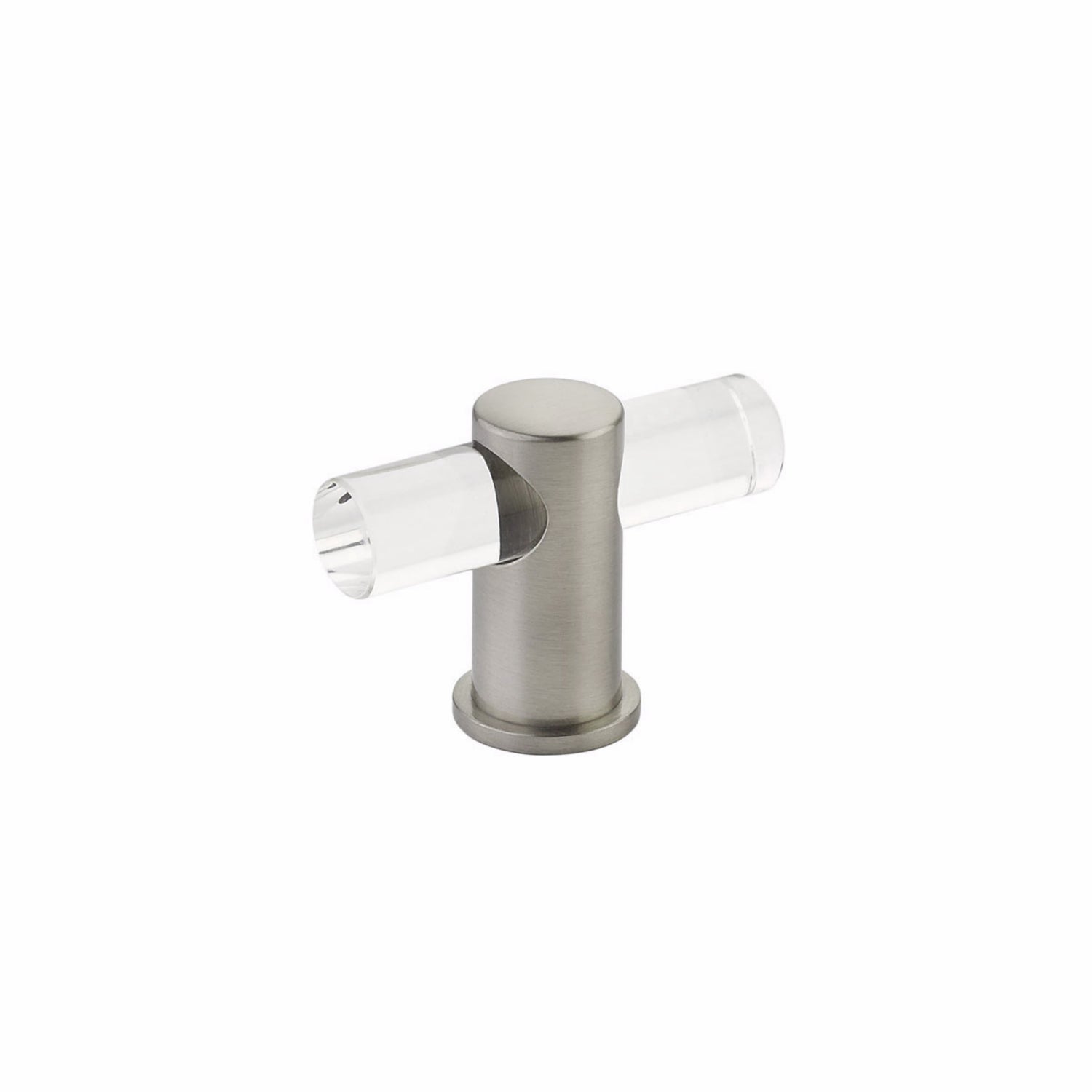 Schaub 401-15 Lumiere Cabinet T Knob with Acrylic Satin Nickel Finish
