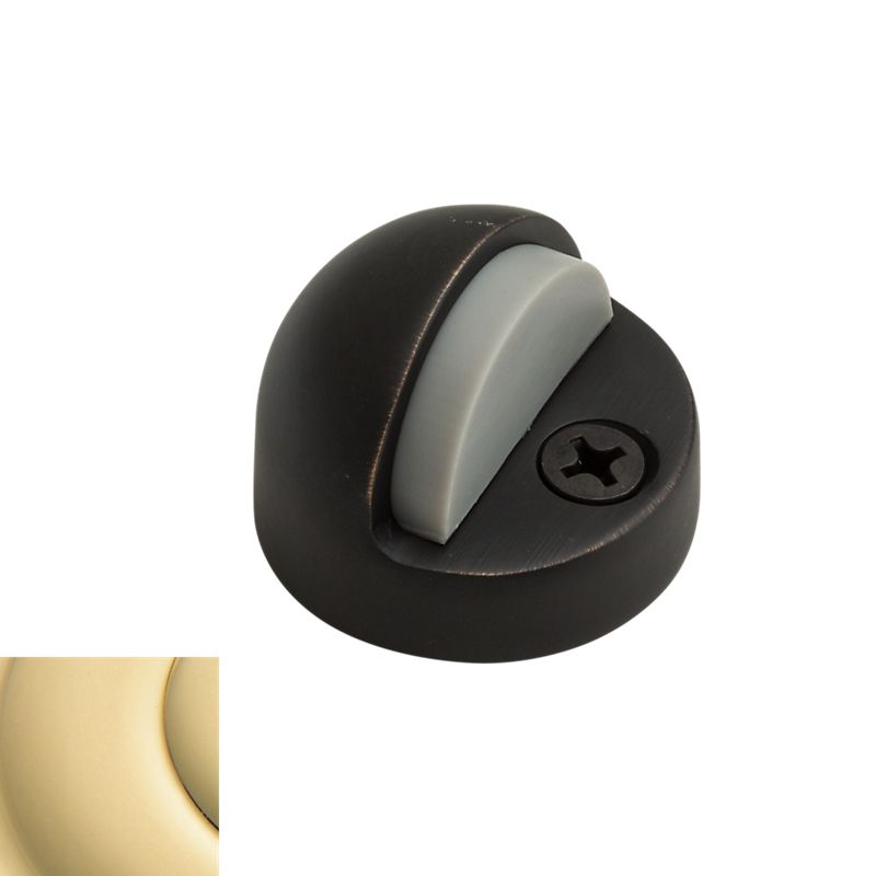Baldwin 4010030 1-3/8" Dome Floor Bumper Bright Brass Finish