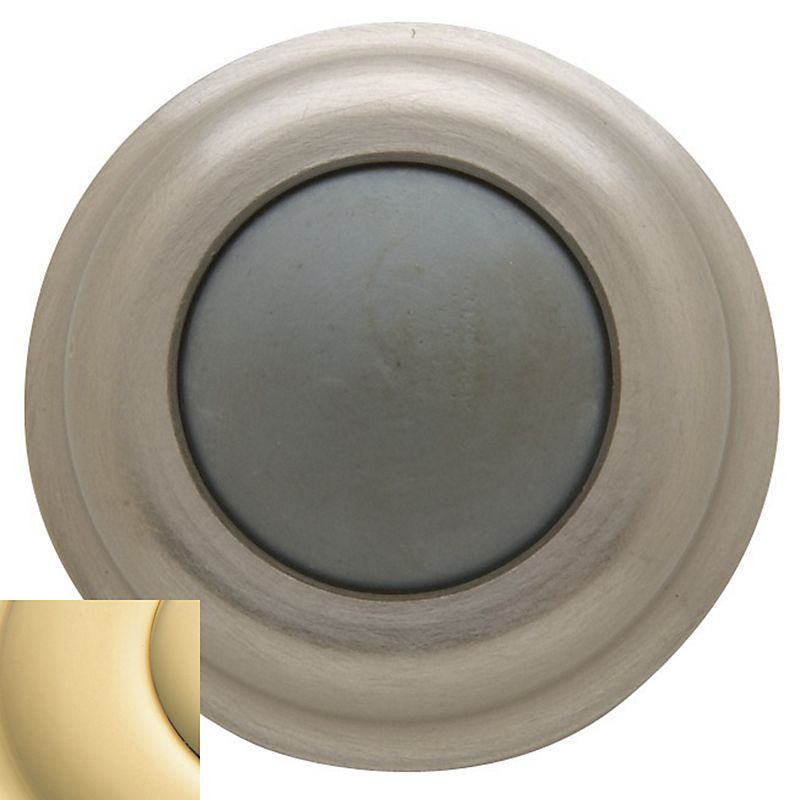 Baldwin 4015031 Convex Wall Bumper Unlacquered Brass Finish