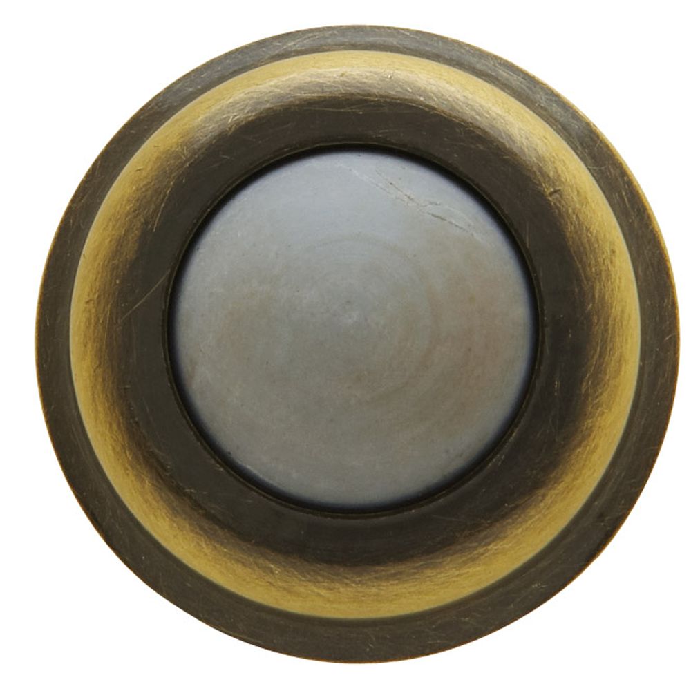 Baldwin 4015050 Convex Wall Bumper Antique Brass Finish - Baldwin Quickship Item *