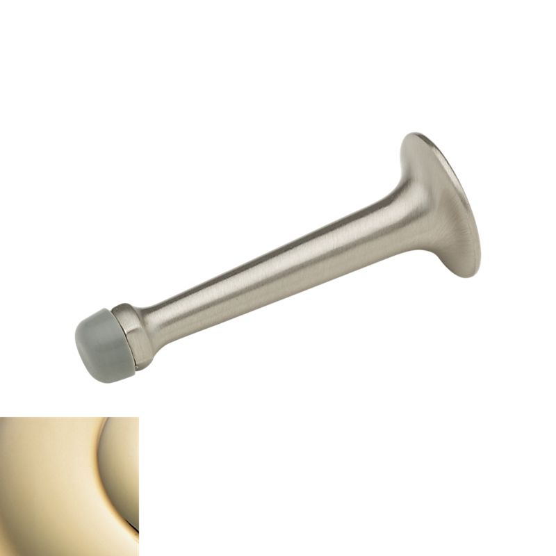 Baldwin 4050003 3-3/4" Wall Bumper Lifetime Brass Finish