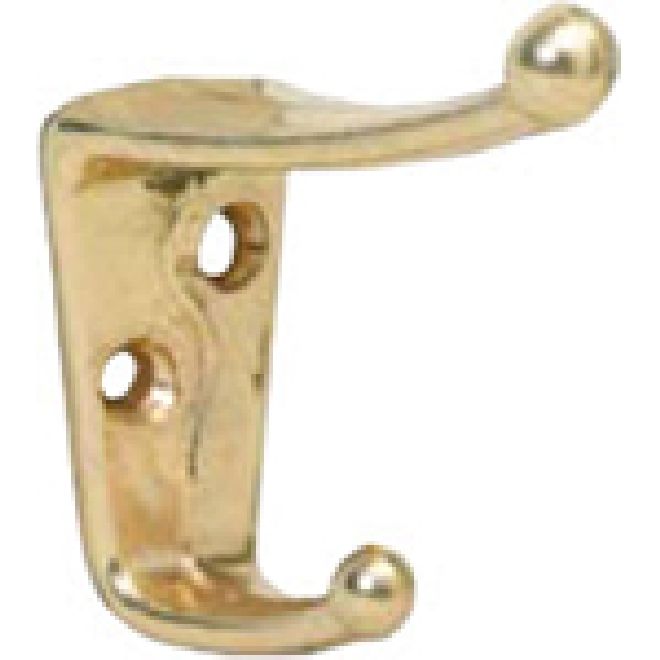 Ives Commercial 405A3 Aluminum Coat and Hat Hook Bright Brass Finish
