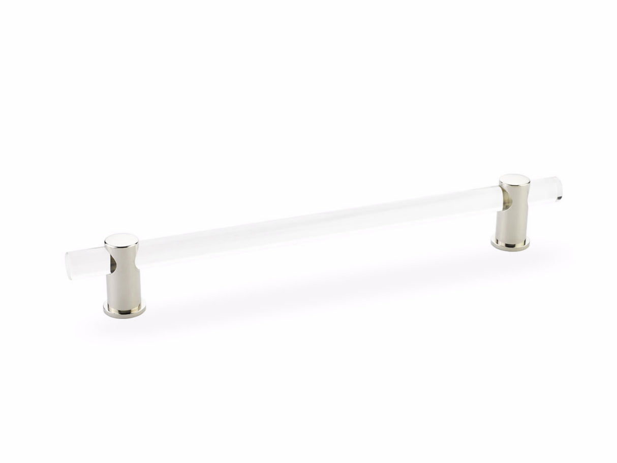 Schaub 408-PN 8" Center to Center Lumiere Acrylic Cabinet Pull Polished Nickel Finish