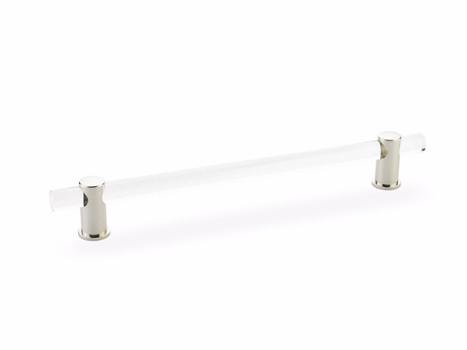 Schaub 408-PN 8" Center to Center Lumiere Acrylic Cabinet Pull Polished Nickel Finish