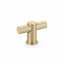 Schaub 421-SB Fonce Cabinet T Knob Satin Brass Finish