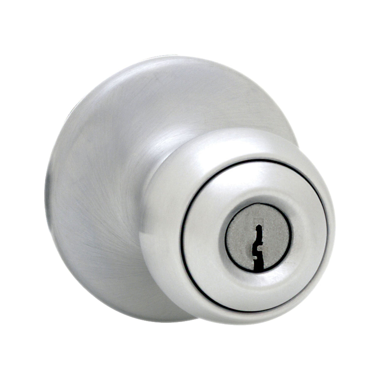 Kwikset 450P-26D Polo Knob Storeroom Vestibule Lock with 6AL Latch and RCS Strike Satin Chrome Finish