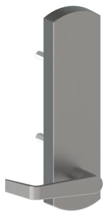 Hager 45BEWTN26D Blank Escutcheon Outside Exit Device Trim with Withnell Lever Satin Chrome Finish