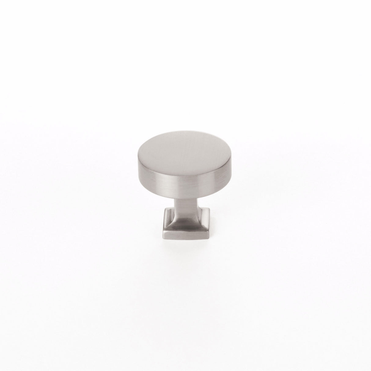 Schaub 469-15 1-1/4" Diameter Haniburton Cabinet Knob with Square Base Satin Nickel Finish