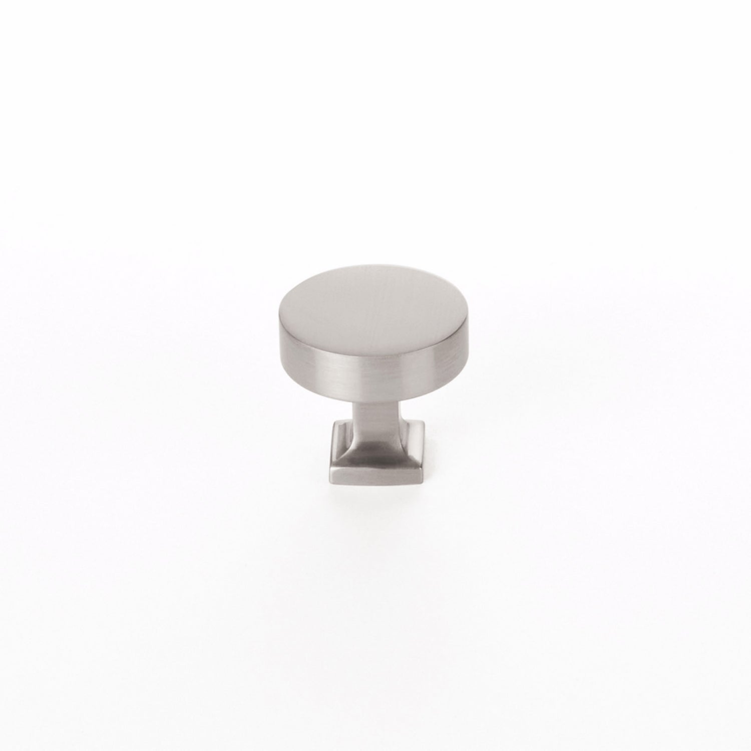 Schaub 469-15 1-1/4" Diameter Haniburton Cabinet Knob with Square Base Satin Nickel Finish